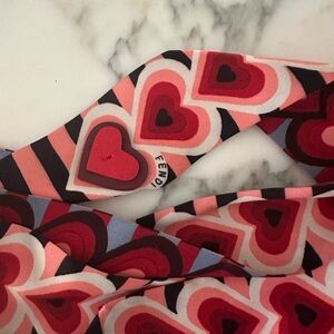 Fendi Multicolor Heart Scarf